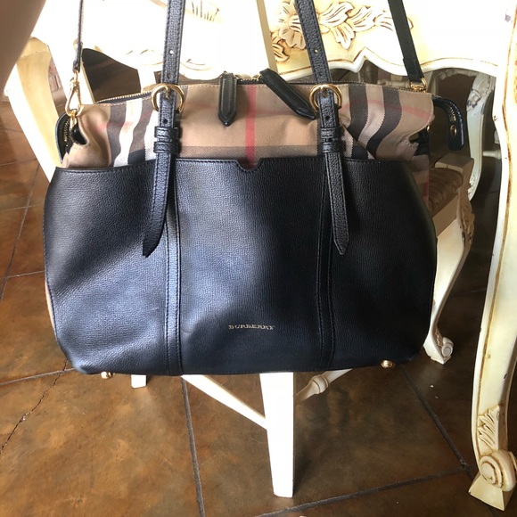 Burberry Mason Check baby bag leather canvas - Picture 5 of 8